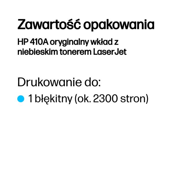 Toner HP 410A cyan 2300str. zdjęcie 7