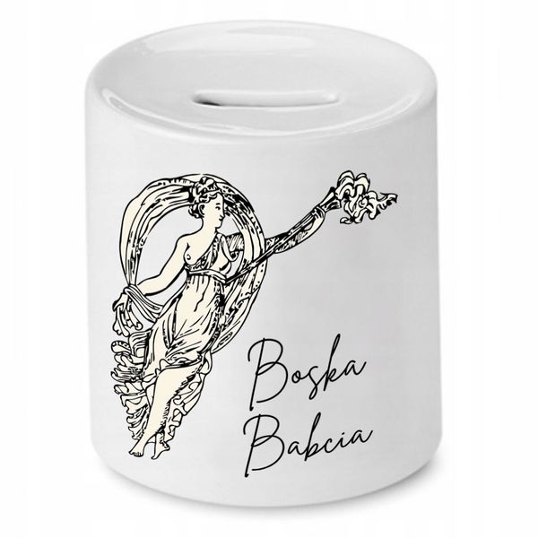 Skarbonka Dla Babci Boska Babcia Prezent Z Nadrukiem Ze Zdjęciem zdjęcie 1
