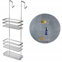 Duży Koszyk Łazienkowy Zawieszany Półka pod Prysznic 3 Poziomy