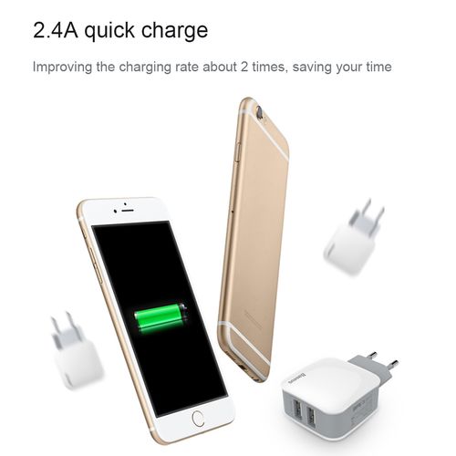 BASEUS | ŁADOWARKA SIECIOWA LETOUR 2X USB 2.4A iPHONE GALAXY na Arena.pl