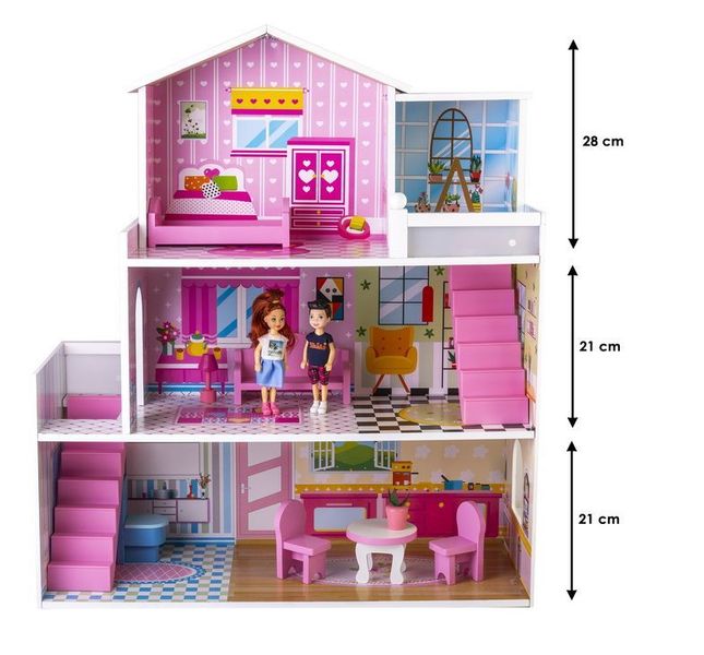 Śliczny drewniany domek dla lalek do wysokości ok. 18 cm zdjęcie 9