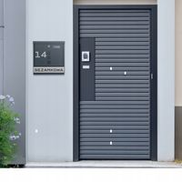 SKRZYNKA POCZTOWA NA LISTY POCZTĘ TUBA NA GAZETY ANTRACYT + NAPIS ADRES