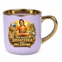 Nie każda bohaterka nosi pelerynę Mama kubek elegancki na prezent Fioletowy