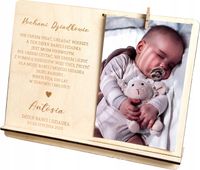 Prezent na dzień Babci i Dziadka dla dziadków drewniana ramka z imieniem