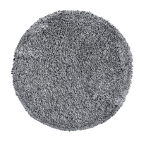 Dywan shaggy okrągły ø 140 czarno-bialy CIDE