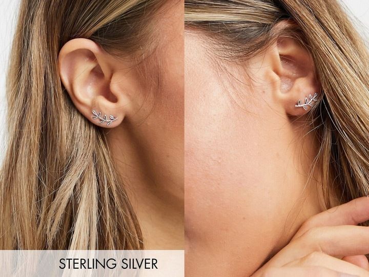 Kingsley Ryan Nausznice ze wzorem liścia zdjęcie 1