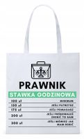 Dla Prawnika Adwokata Torba Eco Biała Shopper Z Nadrukiem Ze Zdjęciem