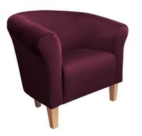 Fotel Milo nogi buk śliwka MG02