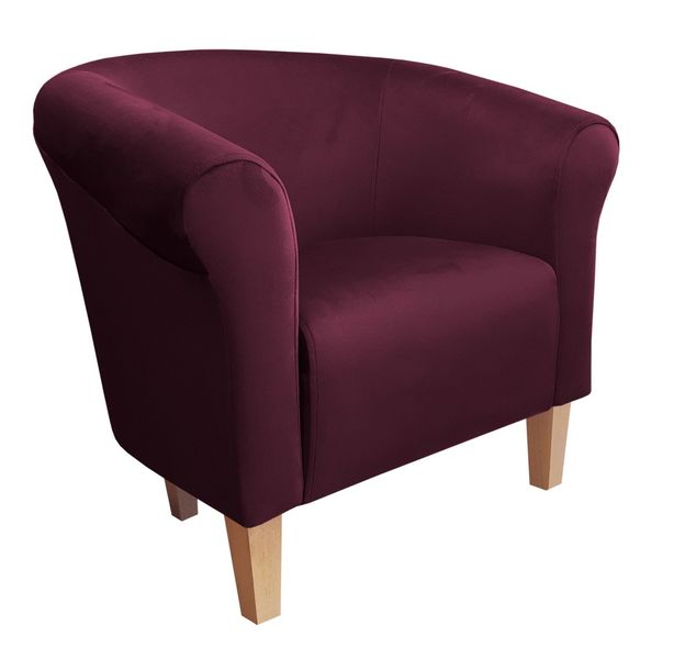 Fotel Milo nogi buk śliwka MG02 zdjęcie 1