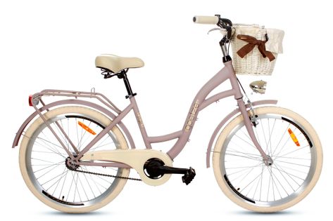 Damski rower miejski Goetze Style 24+ kosz / Lilac