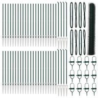 Ogrodzenie z słupkami Zielony 1.2 x 100 m Stal pokryta PCV