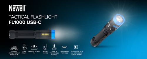 Latarka taktyczna Newell FL1000 USB-C na Arena.pl