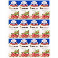 Malwa Herbatka owocowa żurawina 40 g (20 x 2 g) x 12 sztuk