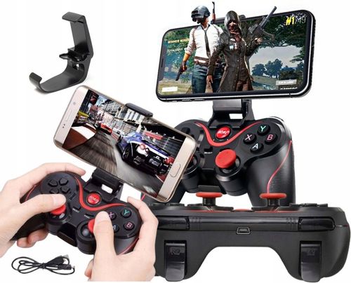 BEZPRZEWODOWY GAMEPAD PAD DO TELEFONU ANDROID iOS TV box PC Z UCHWYTEM na Arena.pl