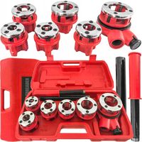 GWINTOWNICA RĘCZNA DO NACINANIA GWINTÓW RUR Z GRZECHOTKĄ NARZYNKAMI 6 SZT