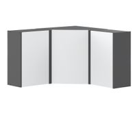 Szafka Kuchenna Wisząca Narożna Modułowa 90x90 Bella Szara Biały Mat