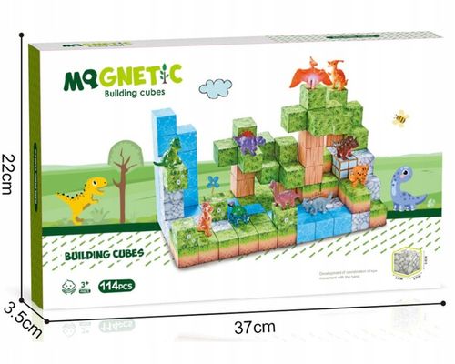 Magnetyczne klocki kostki budowlane modułowe konstrukcyjne 3d 114 elementów na Arena.pl