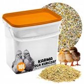 KARMA PASZA DROBNA ZE SZPINAKIEM POKRZYWĄ DLA KUR KURCZĄT PISKLĄT OD 3 TYG