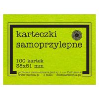 karteczki samoprzylepne zielone FLUO 38x51 mm