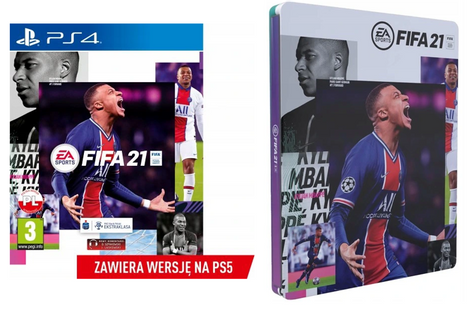 FIFA 21 PL PS4 AKTUAL DO PS5 STEELBOOK ETUI
