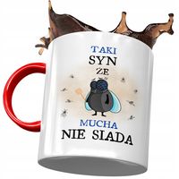 Kubek Czerwony Dla Syna Na Dzień Dziecka Prezent Z Nadrukiem Ze Zdjęciem