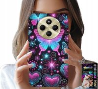 ETUI DO XIAOMI REDMI 14C 4G - KOLOROWY MOTYLEK SERCE MODNE WZORY CASE