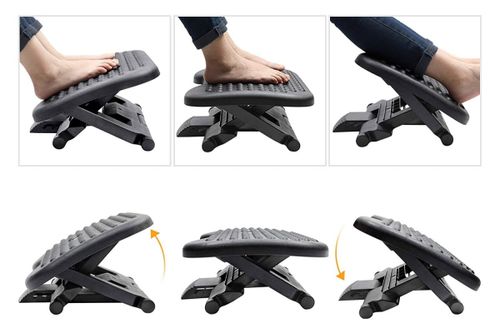 Podnóżek biurowy regulowany czarny EDUARDO na Arena.pl