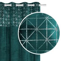 Zasłona gotowa na przelotkach GLOSSY 140x250 półzaciemniająca cturkus