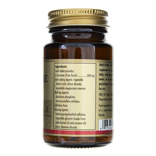 Solgar L-Karnityna 500 mg - 30 tabletek na Arena.pl