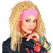 PERUKA DISCO BLOND LOCZKI OPASKA LATA 70-TE 80-TE