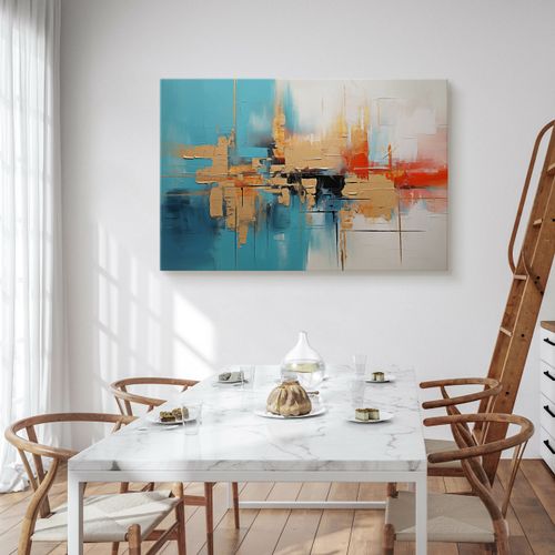 Obraz Canvas Do Salonu Abstrakcja Elementy Złota Styl Glamour 100cm x 70cm na Arena.pl