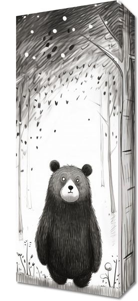 Obraz 20x50cm Ciekawski Miś zdjęcie 1