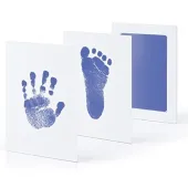 Odcisk rączki stópki dziecka pamiątka na narodziny niebrudzący tusz duży xl