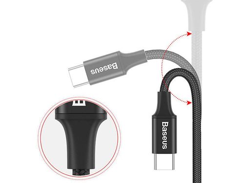 Kabel Baseus Rapid series LED USB-C typ C 2m 2A czarny na Arena.pl