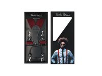 Bordowe Gładkie szelki do spodni Orginalne Top-Gal