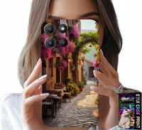 ETUI DO MOTOROLA MOTO G15 - MALOWNICZA ULICZKA Z KAWIARNIĄ + SZKŁO