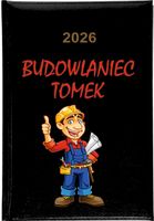 Kalendarz A5 2026 tygodniowy KSIĄŻKOWY PLANER DLA BUDOWLAŃCA twój napis