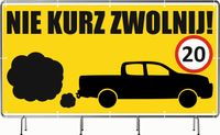 BANER REKLAMOWY 100x50cm projekt w cenie różne wzory OGRANICZENIE PRĘDKOŚCI