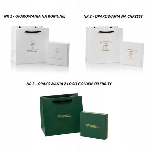 ZŁOTY ŁAŃCUSZEK+KRZYŻYK PREZENT NA CHRZEST KOMUNIĘ DLA CHŁOPCA DZIEWCZYNKI na Arena.pl