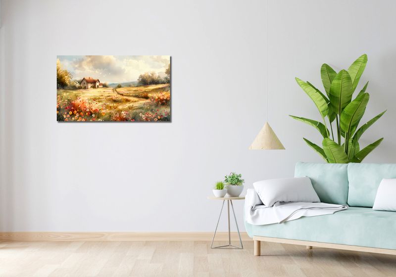 Obraz 90x50cm Sielski Domek zdjęcie 2
