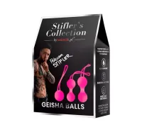 stifler's collection kulki do ćwiczeń mięśni 3 szt. silikonowe rożowe