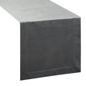 Bieżnik welwetowy jednokolorowy MELINDA 40X140 stalowy