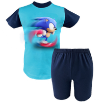 Krótka Piżama dziecięca Sonic - Szybki jak błyskawica
