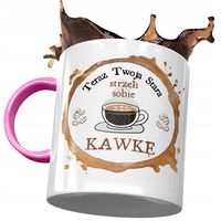 Kubek Różowy Dla Twojej Starej Strzeli Sobie Kawkę Z Nadrukiem Ze Zdjęciem