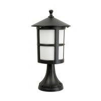 Lampa stojąca zewnętrzna cokołowa ogrodowa czarna klasyczna 40 cm SU-MA