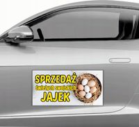 MAGNES na samochód reklamowy MATA MAGNETYCZNA 30x60 SPRZEDAŻ JAJEK