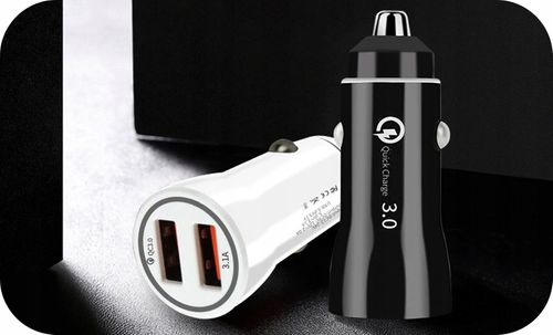 ŁADOWARKA SAMOCHODOWA QC 3.0 + NYLON KABEL MICRO na Arena.pl