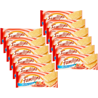 Familijne Wafle o smaku truskawkowo-śmietankowym 180 g x 12 sztuk