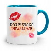 Dla Drwala Rębacza Kubek Błękitny Prezent Urodziny Z Nadrukiem Ze Zdjęciem