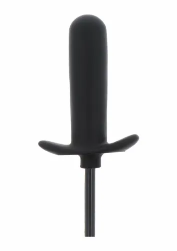extreme inflatable smooth plug starter silikonowy, pompowany, czarny na Arena.pl